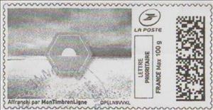 Stamp, Grey sky, Sun set in grey Hexagon, France,  , Clouds, Sunsets / Sunrises, Weather