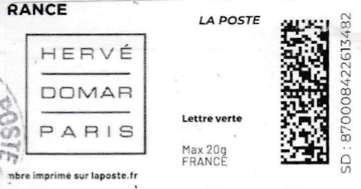 Stamp, Herve Domar Paris Redesign no logo, France,  , Opticians