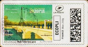 Stamp, Paris Couru Pari Tenu 11 october 2020 20km, France,  , Bridges, Running, Sports, Townscapes / City Views