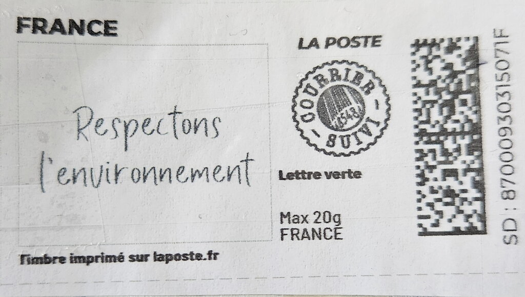 Respectons l'environnement. Redesign with laposte logo
