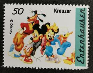 Stamp, Goofy, Mickey, Minnie and Donald, Germany, Federal Republic,  , Cartoons, Comics, Disney