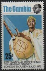 Stamp, Playing Kora, Gambia,  