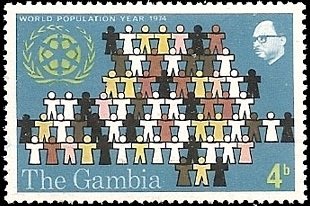 Stamp, WPY Emblem, Gambia,  
