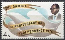 Stamp, Peace Dove, Gambia,  