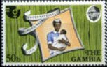 Stamp, Nurse Holding Baby, Gambia,  
