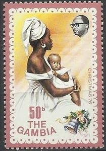 Stamp, Mother and Child, Gambia,  