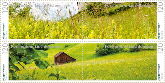Se-tenant, Natural Meadows of Liechtenstein, Liechtenstein,  , Landscapes