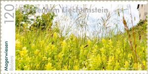 Stamp, View of Natural Meadow, Balzers, Liechtenstein,  , Landscapes