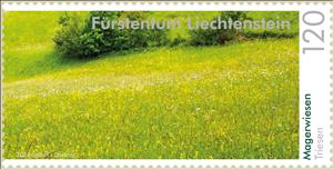 Stamp, View of Natural Meadow, Triesen, Liechtenstein,  , Landscapes