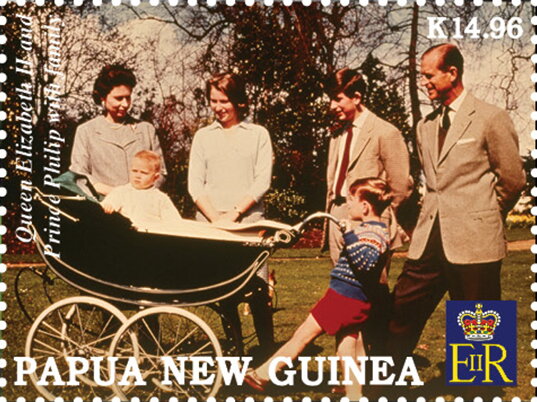 Queen Elizabeth II and Prince Philip with Family