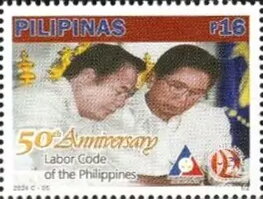 Stamp, Labor Code of the Philippines, 50 Years, Philippines,  , Heads of State