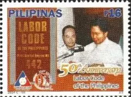 Stamp, Labor Code of the Philippines, 50 Years, Philippines,  , Heads of State