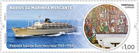 Stamp, MS Infante Dom Henrique, Portugal,  , Ships