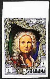 Stamp, Antonio Vivaldi (1678-1741), Ras al Khaimah,  , Composers, Famous People