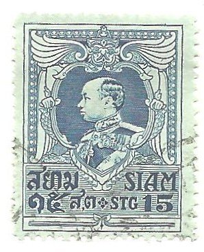 Stamp, King Vajiravudh, Thailand,  