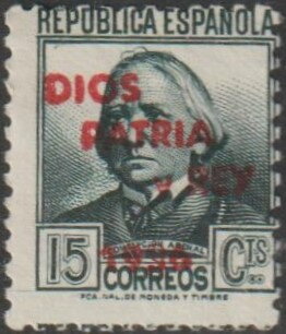 Concepción Arenal overprint DIOD PATRIA Y REY 1936