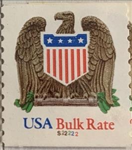 Stamp, Eagle and Shield, United States of America,  , Animals (Fauna), Birds, Birds of Prey, Coats of Arms, Eagles, Flags