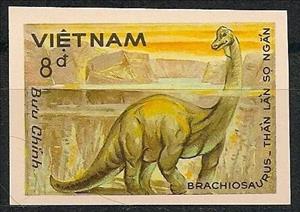 Stamp, Brachiosaurus, Vietnam,  , Animals (Fauna), Dinosaurs, Prehistoric Animals, Reptiles