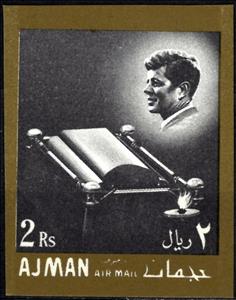 Stamp, John F. Kennedy Life's Moment, Ajman,  , Famous People, Heads of State, Politicians, Государственный деятель