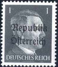 Stamp, Republik Österreich overprint, Austria- Local Liberation Issues 1945,  