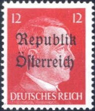 Republik Österreich overprint