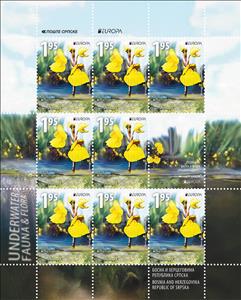 Full Pane, Europa (C.E.P.T.) 2024 - Underwater Flora and Fauna, Bosnia and Herzegovina, Serbian Admin,  , Aquatic Plants, C.E.P.T. / Europe
