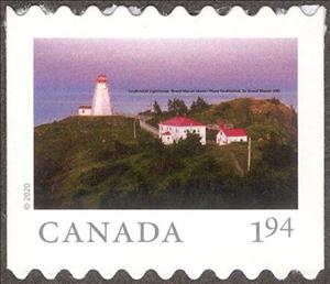 Stamp, Swallowtail Lighthouse, Grand Manan Island, New Brunswick, Canada,  , Landscapes, Lighthouses