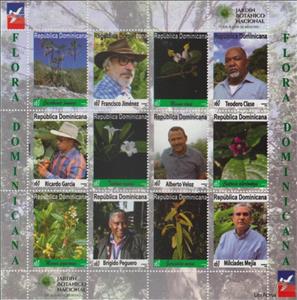 Mini Sheet, National Botanic Gardens : Flora and Botanists, Dominican Republic,  , Botanists, Plants (Flora)