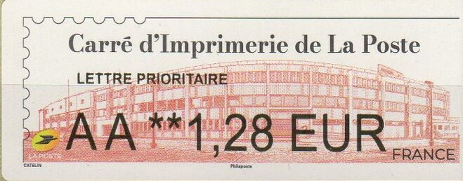 Carre Imprimerie d la Poste. in red