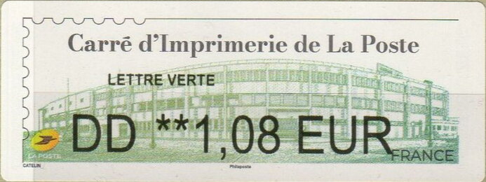 Carre Imprimerie de la Poste. in green