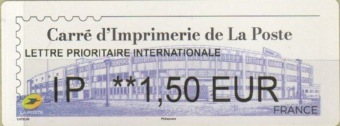 Carre Imprimerie de la Poste. in grey mauve