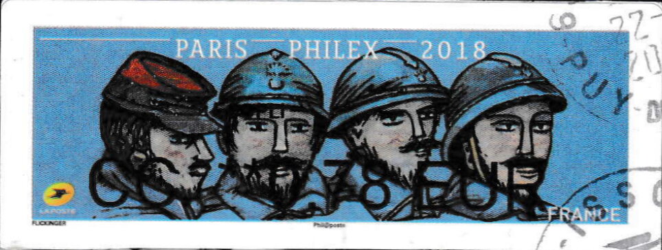 Paris Philex 2018 Anniversary of End of WW1. Soldiers
