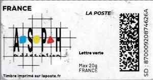 Stamp, ASPH Association Adaptation Sociale Professional Handicapés, France,  , Disabled, Organizations