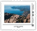 Stamp, Porto Bay viewed from Capu d'Ortu, France,  , Coastal Areas, Islands, Tourism