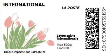 Spring. Pink Tulips. Redesign without Laposte logo