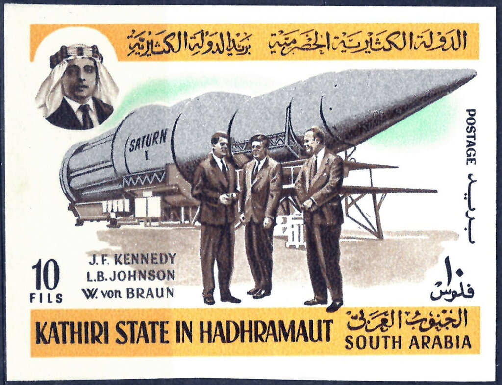 John F. Kennedy, L.B. Johnson, W. von Braun, Saturn 1