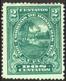 Stamp, Coastal Landscape, Honduras,  