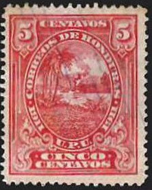 Stamp, Coastal Landscape, Honduras,  