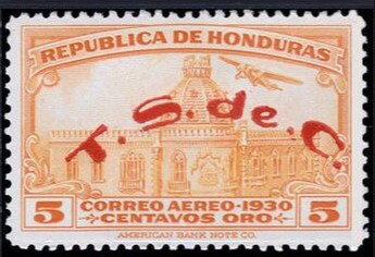 National Palace, overprinted