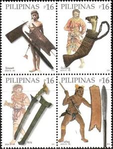 Se-tenant, Traditional Weapons of the Philippines, Philippines,  , Weapons