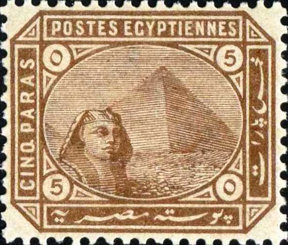 Sphinx in front of Cheops pyramid