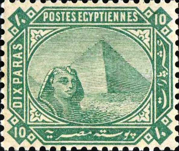 Sphinx in front of Cheops pyramid