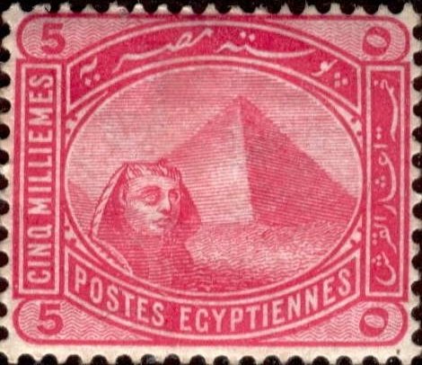 Sphinx in front of Cheops pyramid