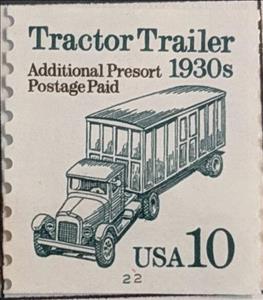 Stamp, Tractor Trailer, United States of America,  , Tractors, Transport