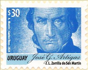 Stamp, José Gervasio Artigas (1764-1850) (2024 Imprint), Uruguay,  , Famous People, Generals, Heads of State (Military), Heroes, Independency Activists, Military Officers, Politicians, Государственный деятель
