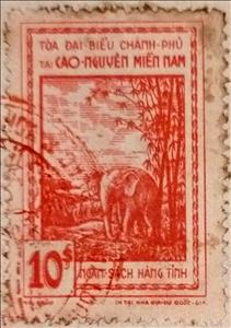Stamp, Elephant, Vietnam, South,  , Animals (Fauna), Elephants