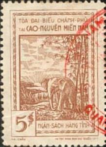 Stamp, Elephant, Vietnam, South,  , Animals (Fauna), Elephants