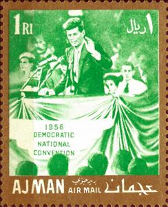 Stamp, John F. Kennedy Life's Moment, Ajman,  , Anniversaries and Jubilees, Famous People
