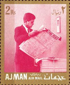 Stamp, John F. Kennedy Life's Moment, Ajman,  , Anniversaries and Jubilees, Famous People