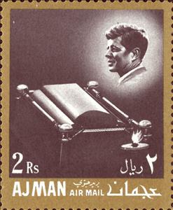 Stamp, John F. Kennedy Life's Moment, Ajman,  , Anniversaries and Jubilees, Famous People